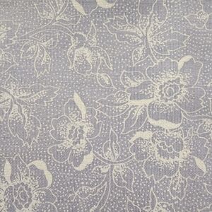 Light Purple with White Flowers Cotton Fabric 1/2 yard Fabric